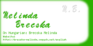 melinda brecska business card